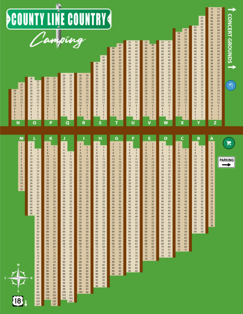 County Line Country camping layout