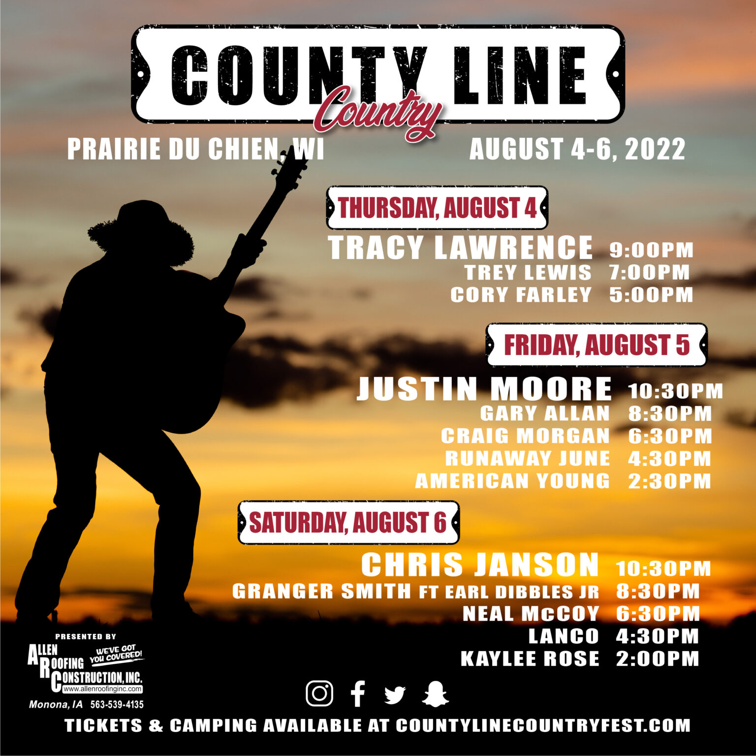 LINEUP County Line Country Fest
